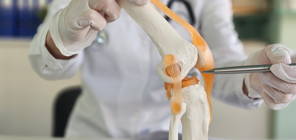 Doctor,Shows,Anatomy,Of,Structure,Of,Human,Knee,Joint